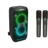 JBL Partybox 320 accuspeaker met 2x draadloze microfoon.